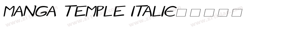 Manga Temple Italic字体转换